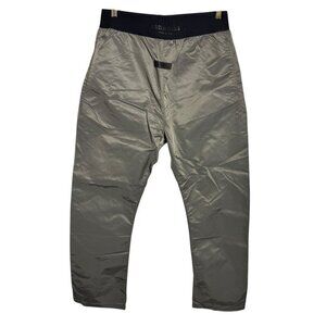 Fear Of God Essentials Bonded Nylon Pants Gray black Mens size Medium NWT